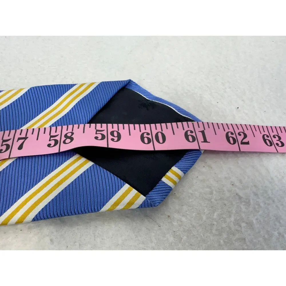 Brooks Brothers Blue and Yellow Striped Silk Tie